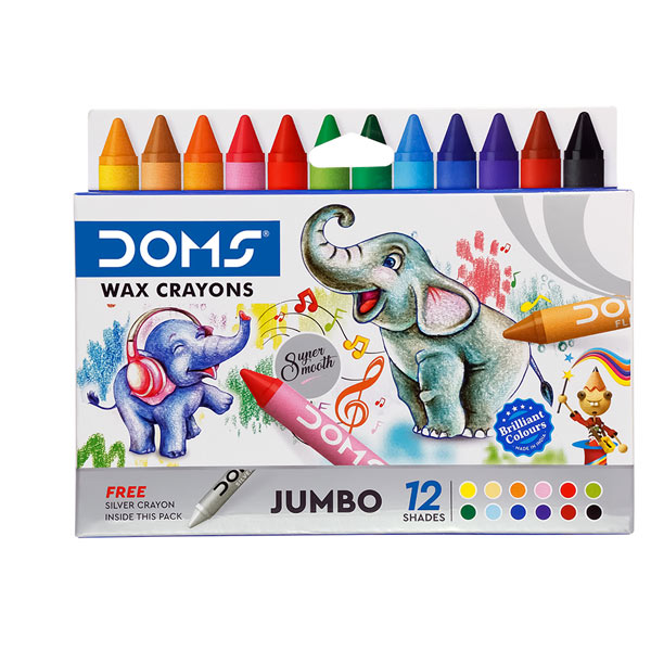 DOMS Jumbo Wax Crayons 12 Shades