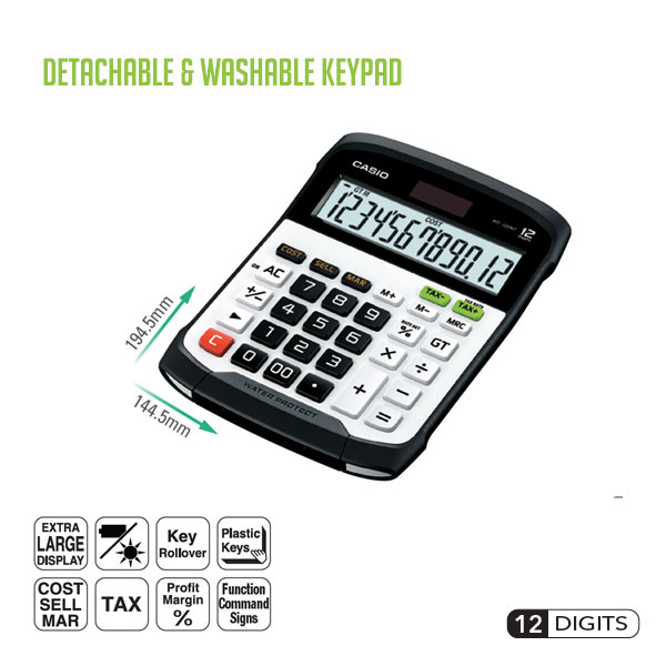 Casio Water Proteted and Dust Proof Calculators WD-320MT