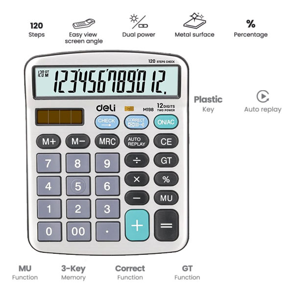Deli Desktop Basic Calculator CM19811