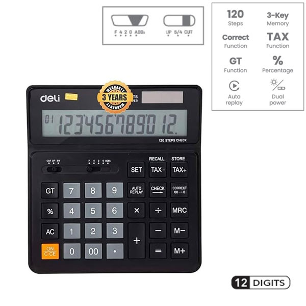 Deli Desktop Tax Calculator WM01020
