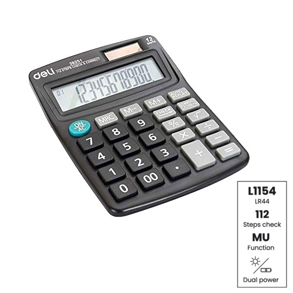 Deli Desktop Electronic  Calculator  W39251