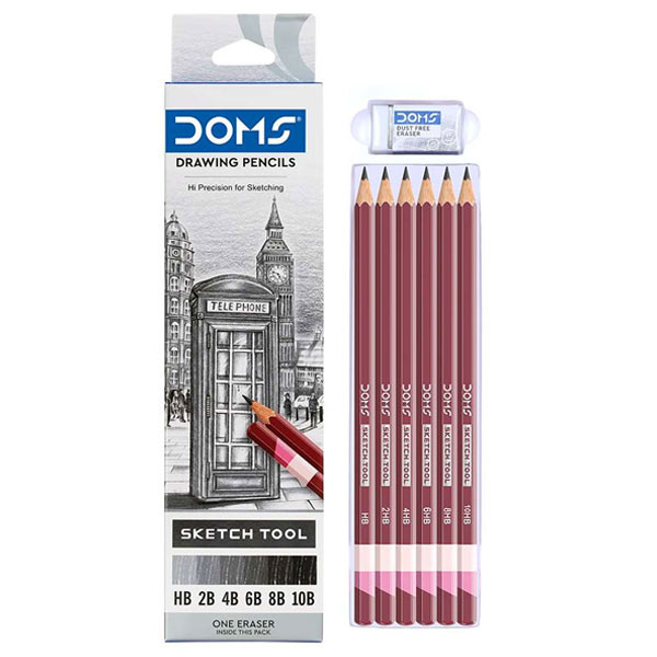 DOMS Drawing Pencil Set of 6