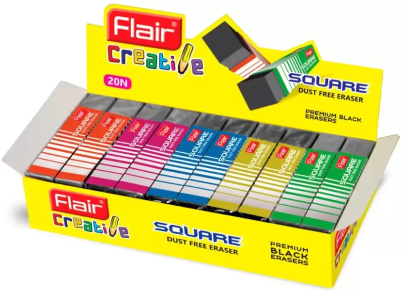 Flair Creative Series Non Toxic Square Eraser