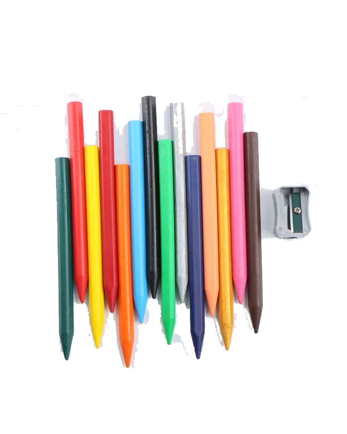 Luxor Doodles Extra Long Plastic Crayons 14 shades