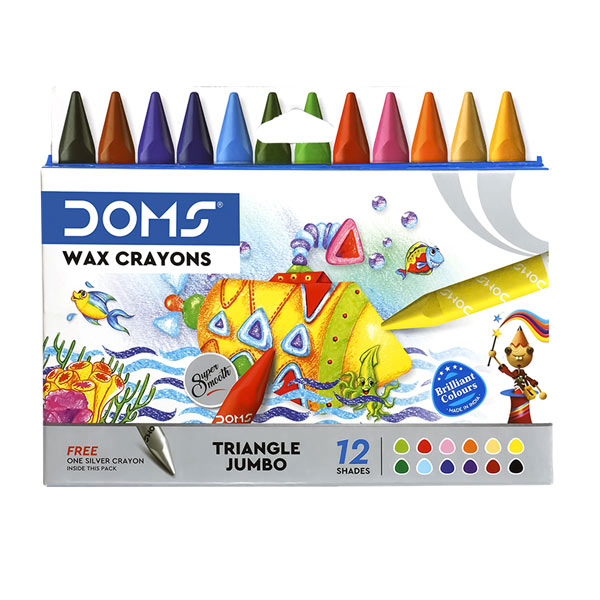 DOMS Tri Jumbo Wax Crayons 12+1