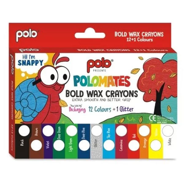 Polo 12 + 1 shade Bold Wax Crayons