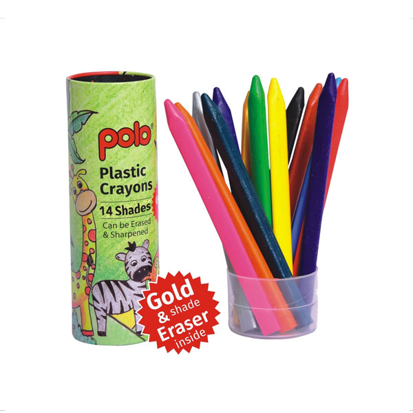 Polo 12 + 2 Shades color Wax Crayons