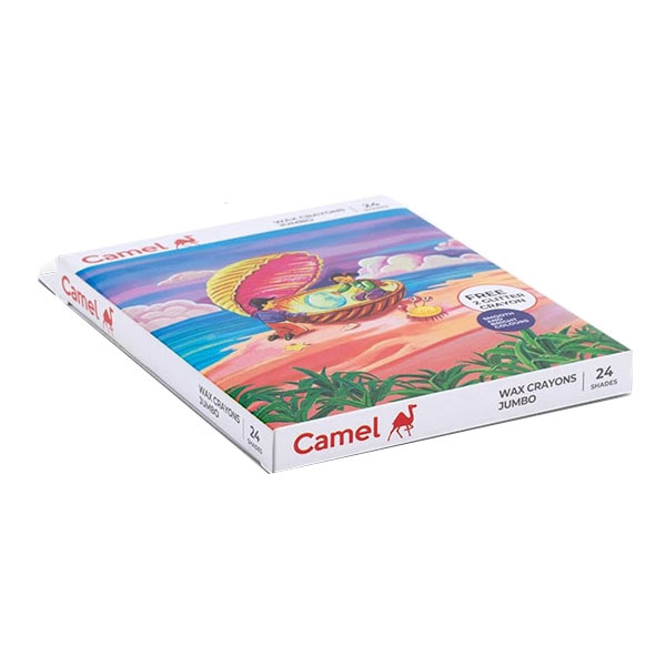 Camel Wax Crayons Assorted Pack of 24 shades, Jumbo