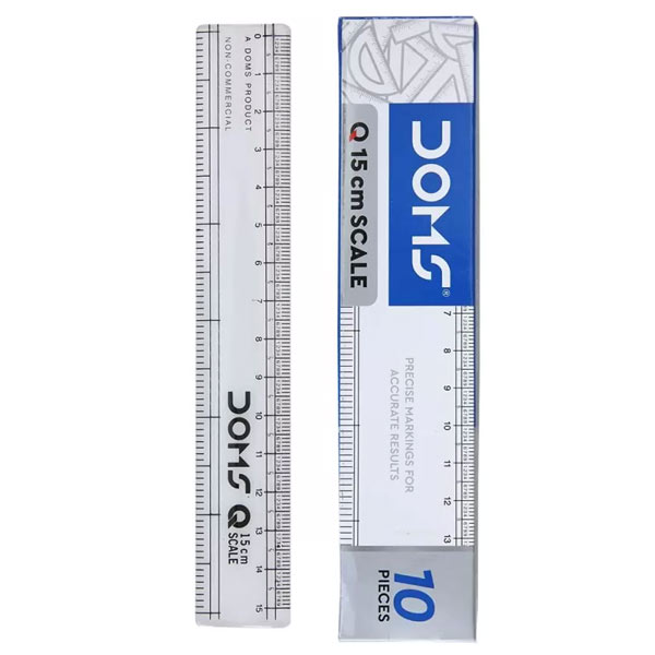 Doms Q Series 15cm Transparent Scale | Small Scales