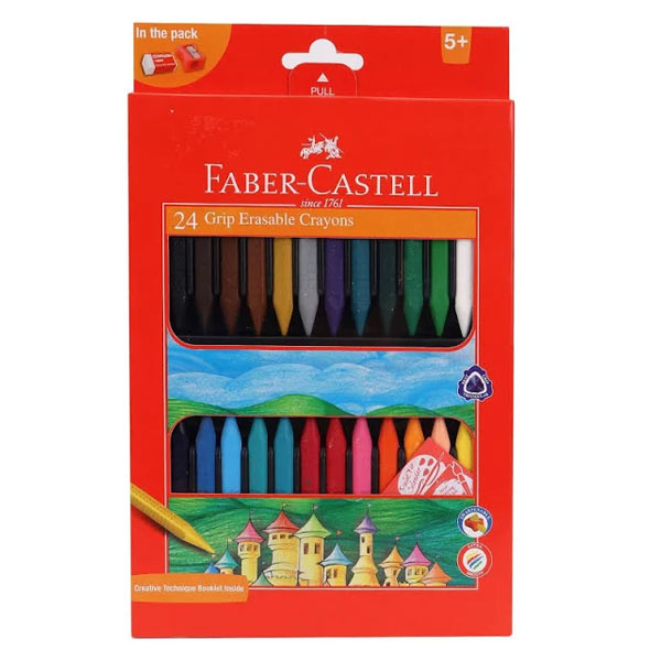 Faber Castell Grip Erasable Crayons 24