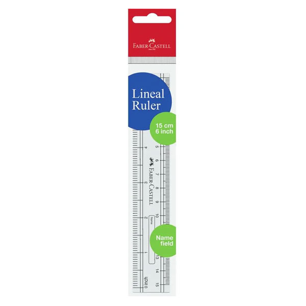 Faber Castell Plastic Ruler 15 cm | Small Plastic Scale