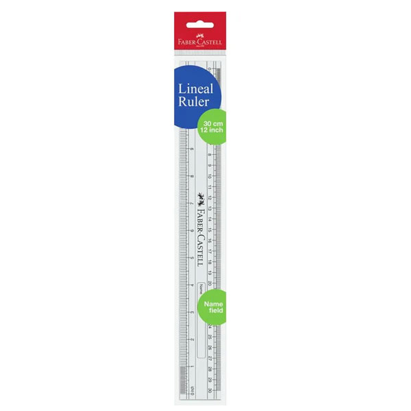 Faber Castell Plastic Ruler 30 cm | Big Plastic Scale