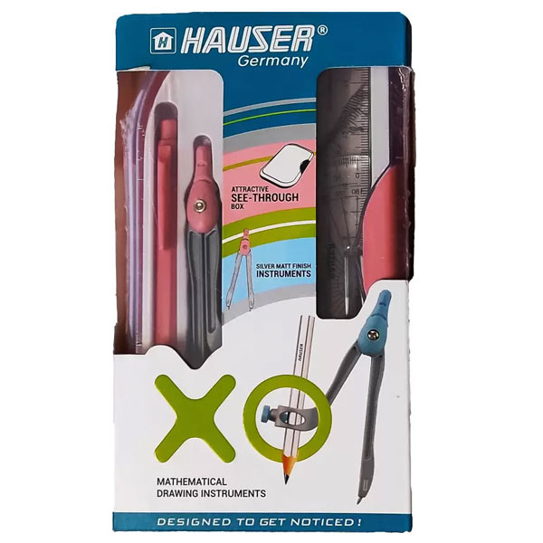 Hauser XO Mathematical Drawing Instrument Geometry Box (Multicolor)