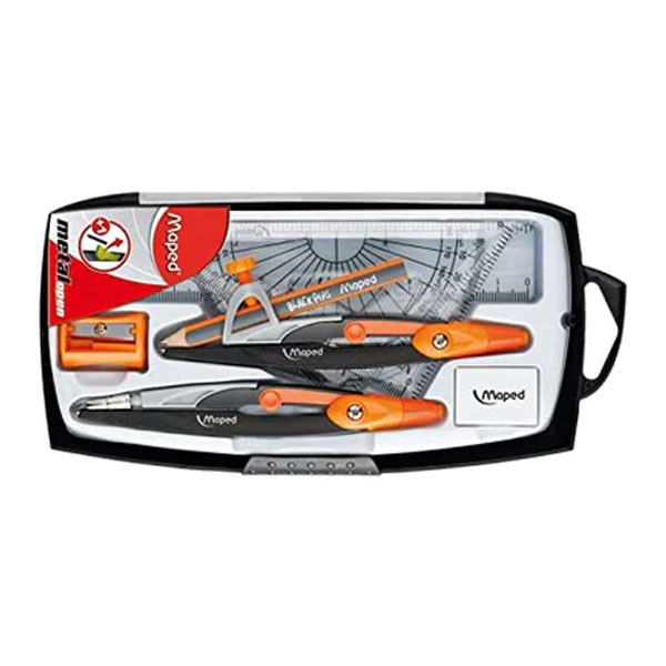 Maped metal open compass - set of 9 pcs- Multi color