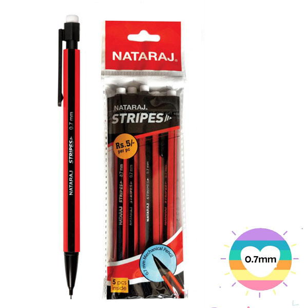 Nataraj Striped 0.7mm Mechanical Pencil
