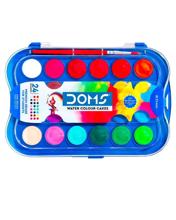 DOMS Water Colour Cake 24 Shades 23 mm
