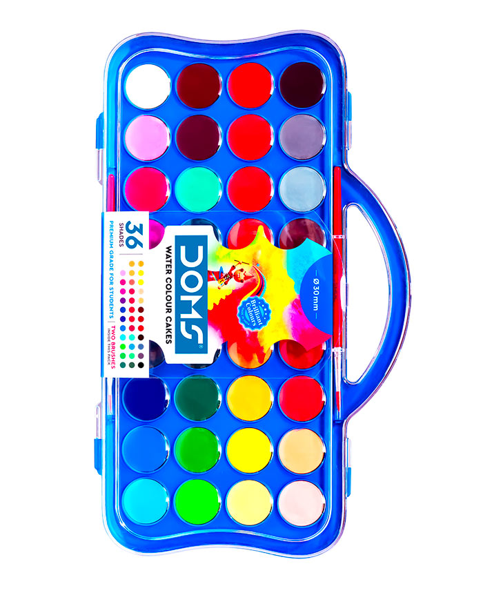 DOMS Water Colour Cake 36 Shades 30 mm