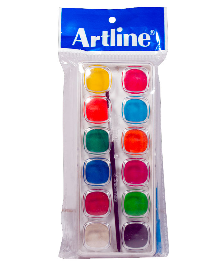 Artline 12 Water Colour Cakes 20Mm