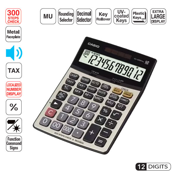 Casio Check Calculators   DJ-220D Plus(12 Digits)