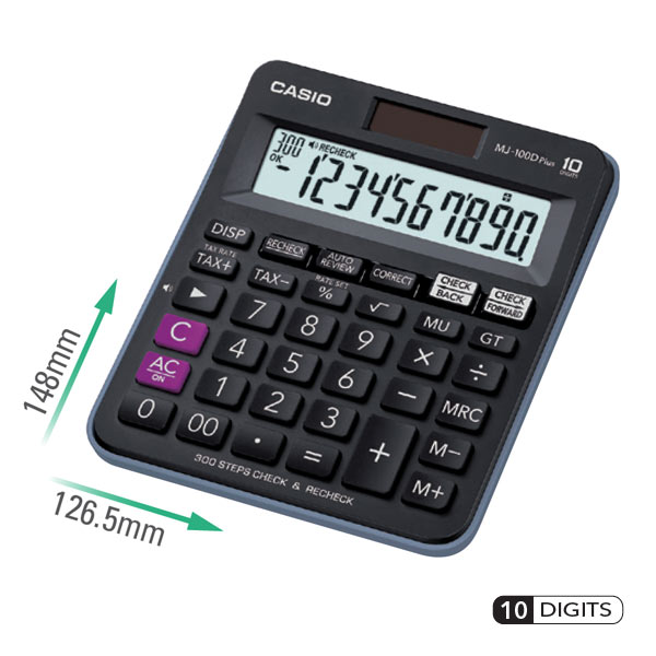 Casio Check Calculators Mini Desk Type MJ-100Da