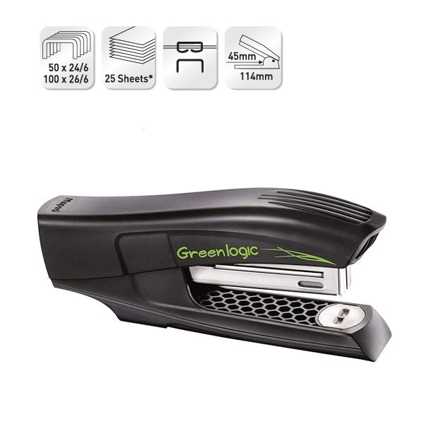 Maped Stapler Greenlogic | 24/6 - 26/6 Blister (Black)