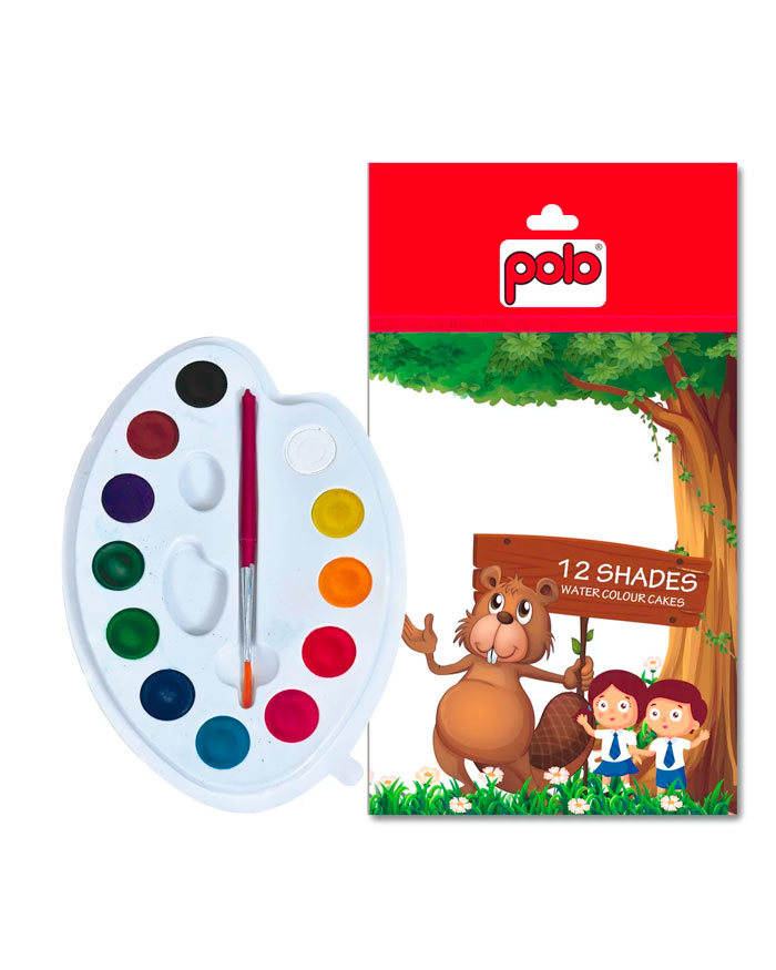 POLO WATER COLOUR CAKES – 12 SHADES PALETTE