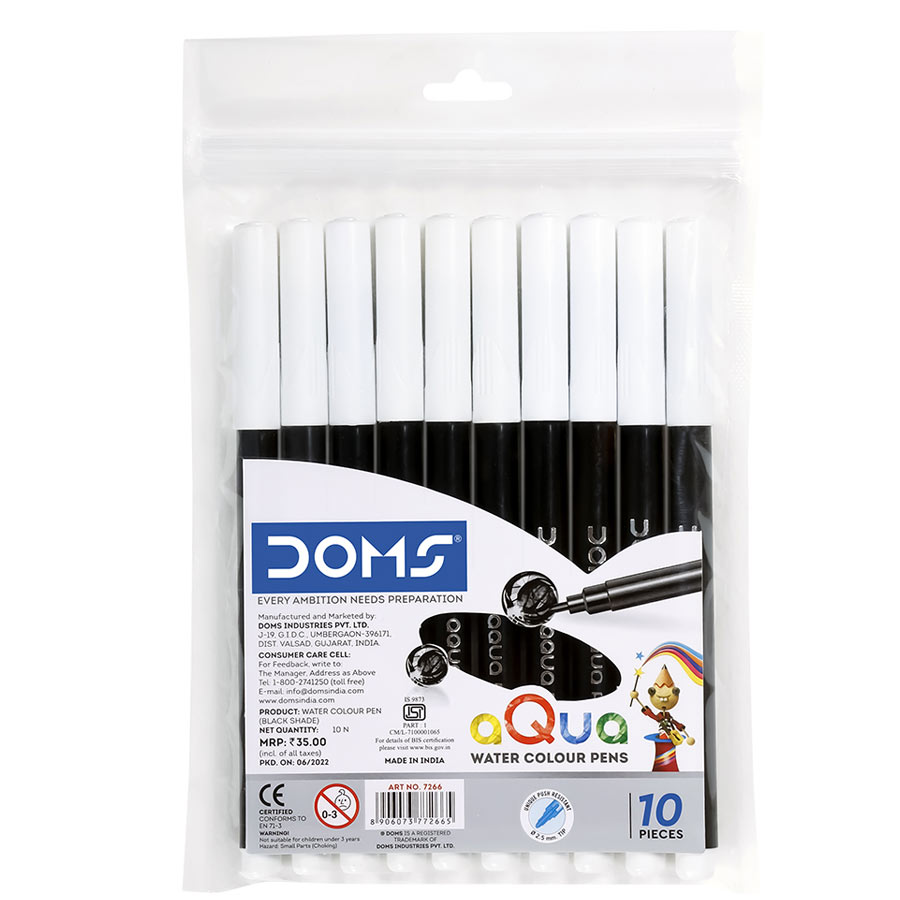DOMS Aqua Water Colour Pen Black