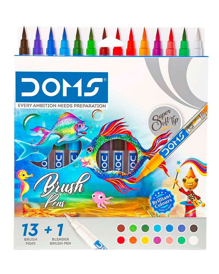 DOMS Brush Pen 14 Shades (13+1)