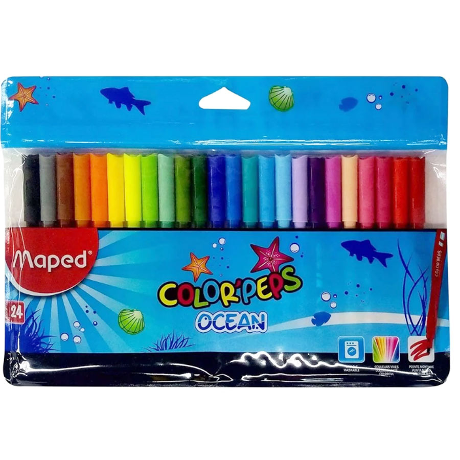 Maped Color'Peps Felt Tip Pen Set - Pack of 24