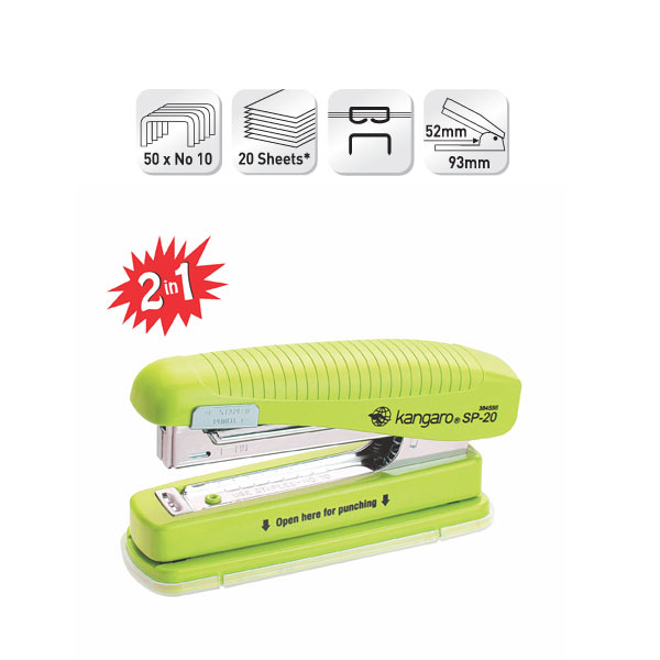 Kangaro Stapler SP-20 | 2 in one | Pin & Punching
