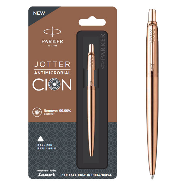 Parker Jotter Antimicrobial Ball Pen - Copper Ion Plated | Ink Color - Blue