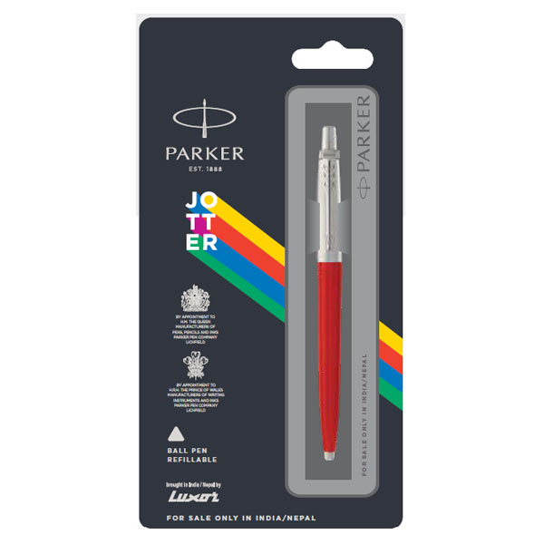 Parker Jotter Originals Ball Pen with Stainless Steel Trim | Ink Color - Blue