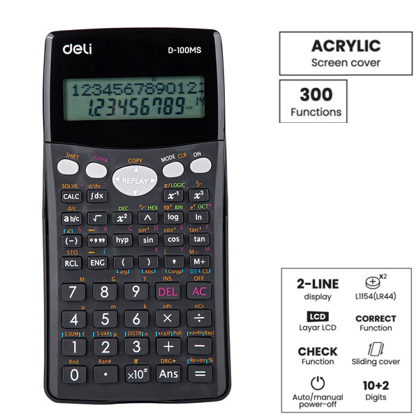 Deli Scientific Calculator    WD100MS