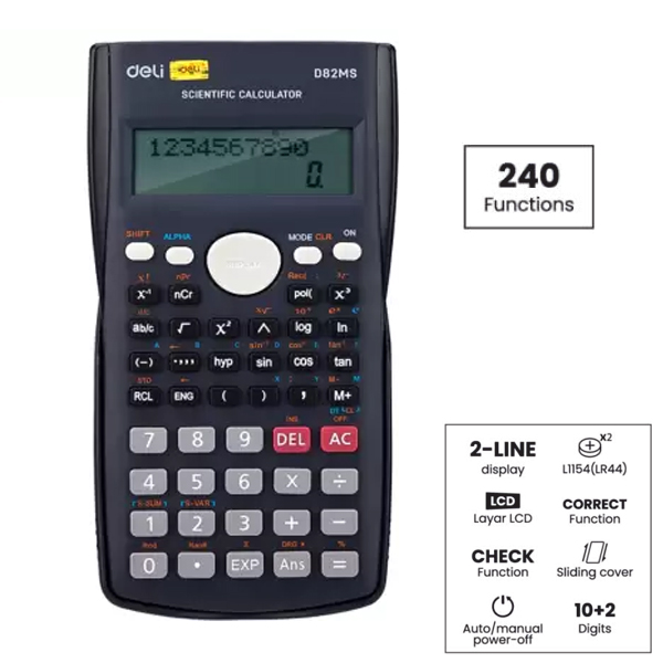 Deli Scientific Calculator   WD82MS
