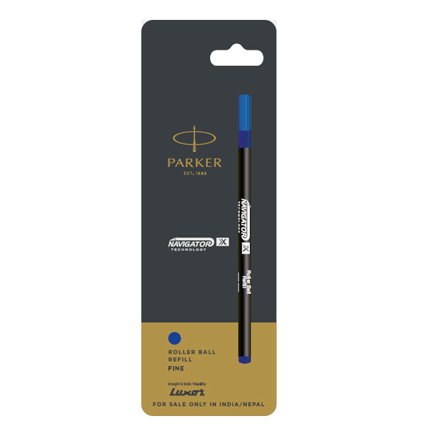 Parker Quick Navigator X Roller Ball Pen Refills (Cone Tip) | Ink Color - Blue
