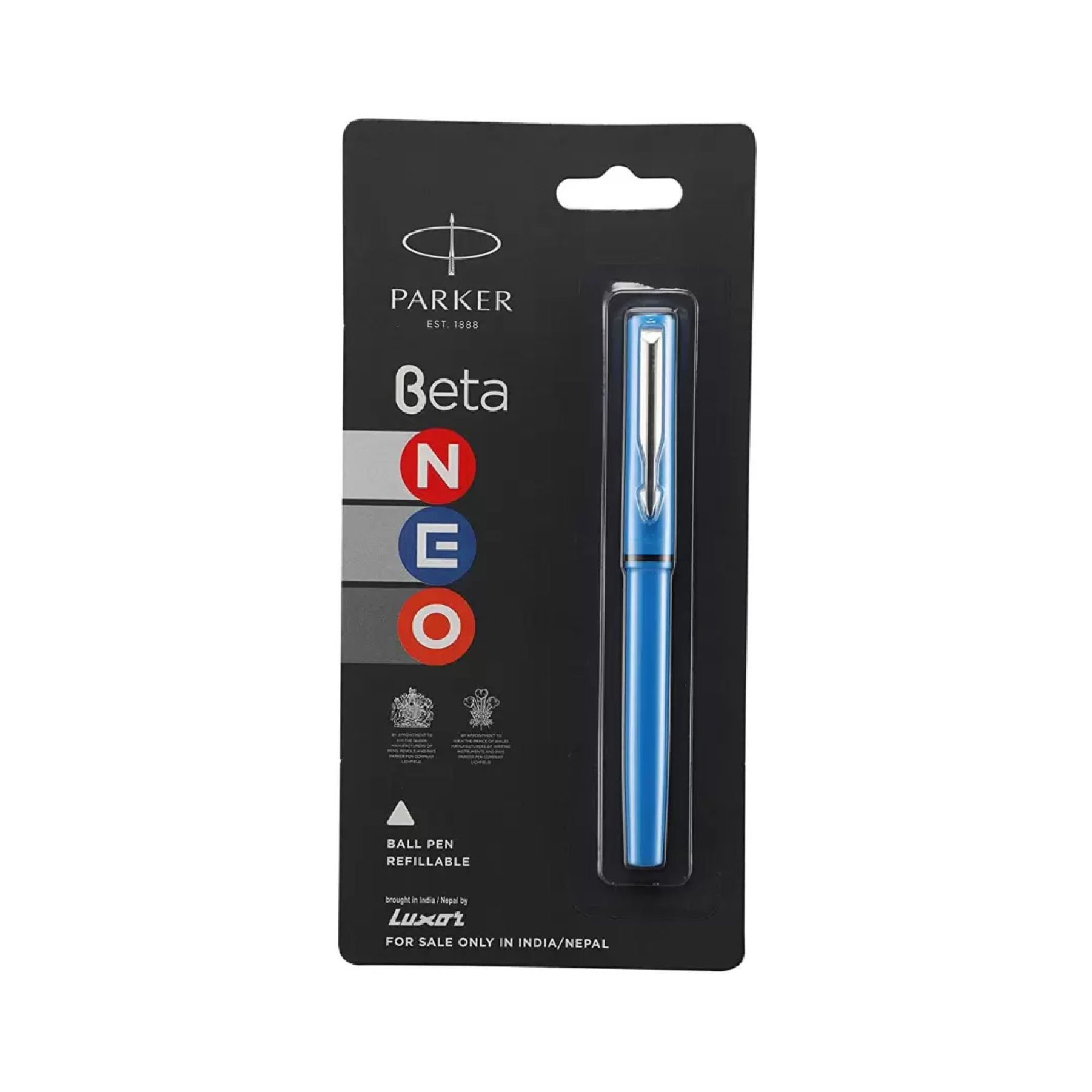 Parker Beta Neo Ball Pen with Stainless Steel Trim | Ink Color - Blue