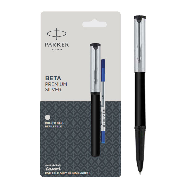 Parker Beta Premium Fountain Pen with Stainless Steel Trim | Ink Color - Blue