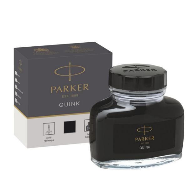 Parker Quink Bottled Ink | Ink Color - Black